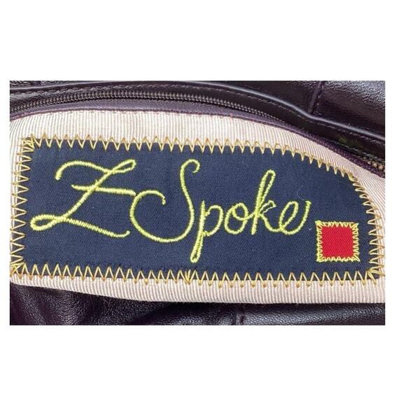 Vintage Zac Posen Burgundy Leather Satchel Oxblood Aubergine Purse - Picture 6 of 6